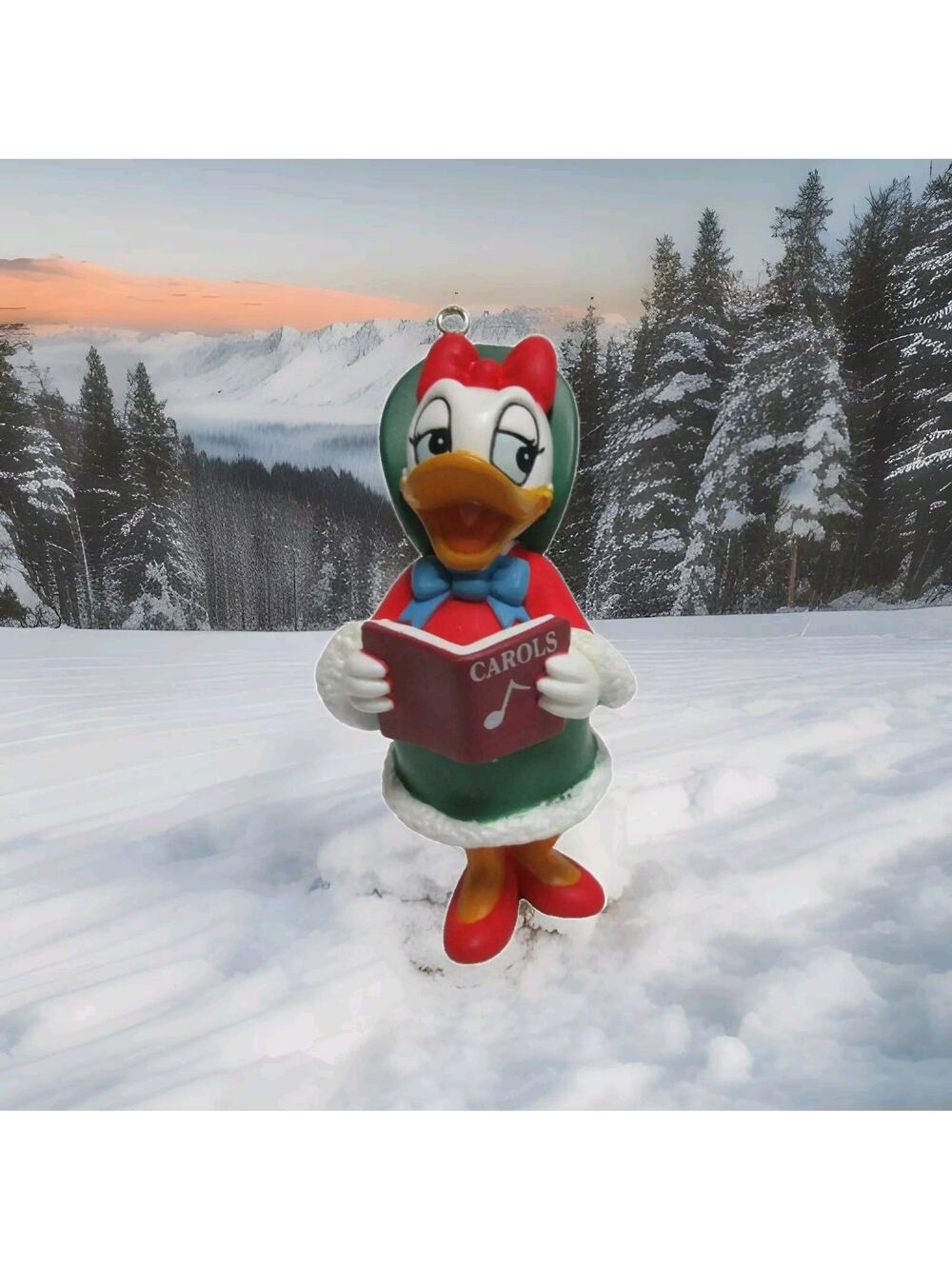 Disney Daisy Duck Christmas Ornament Caroler MADE IN MACAU